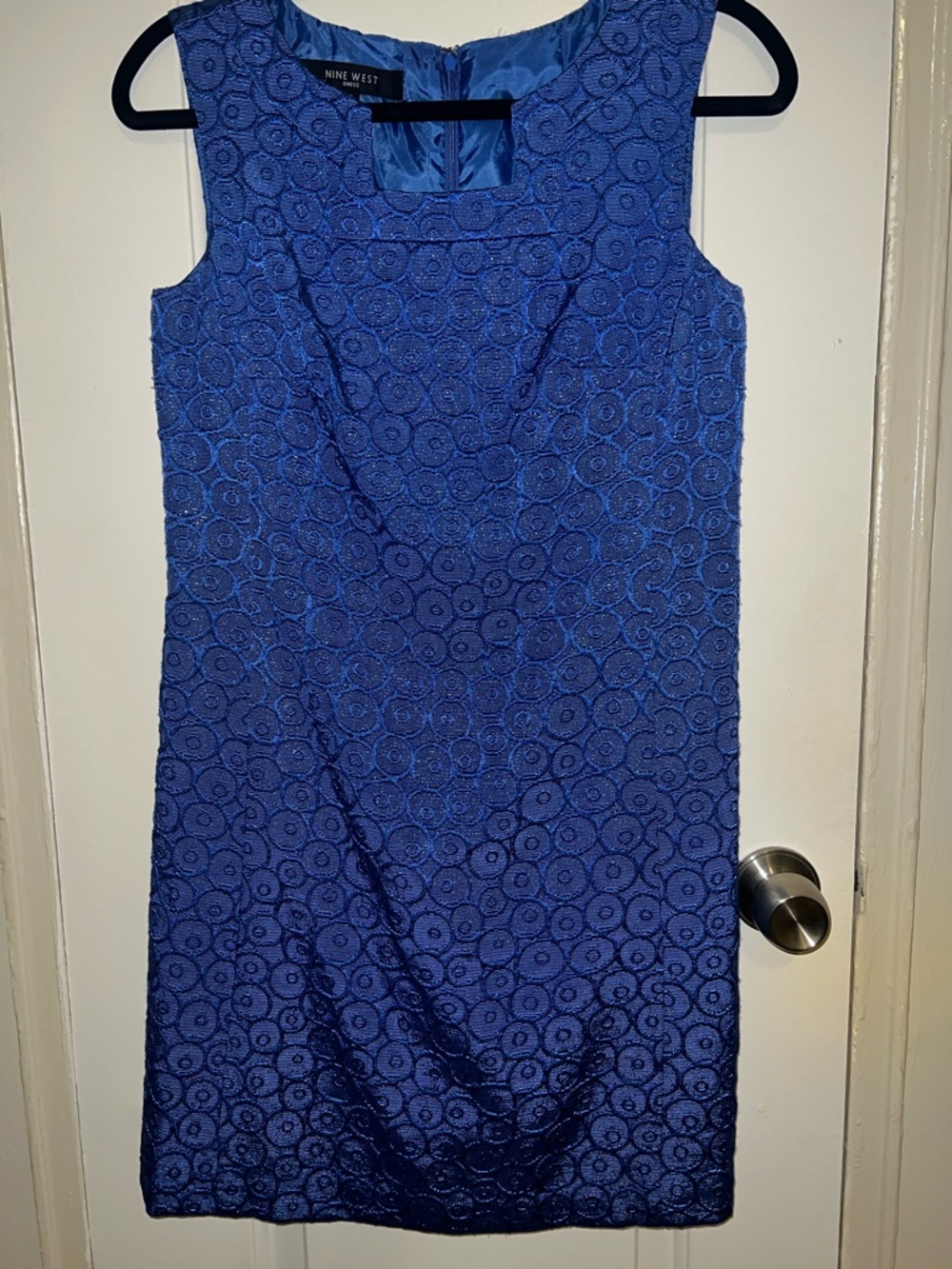 Nine West Cobalt Blue Sleeveless Shift Dress